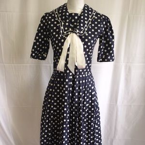 Laura Ashley vintage sailor dress stain on ribbon